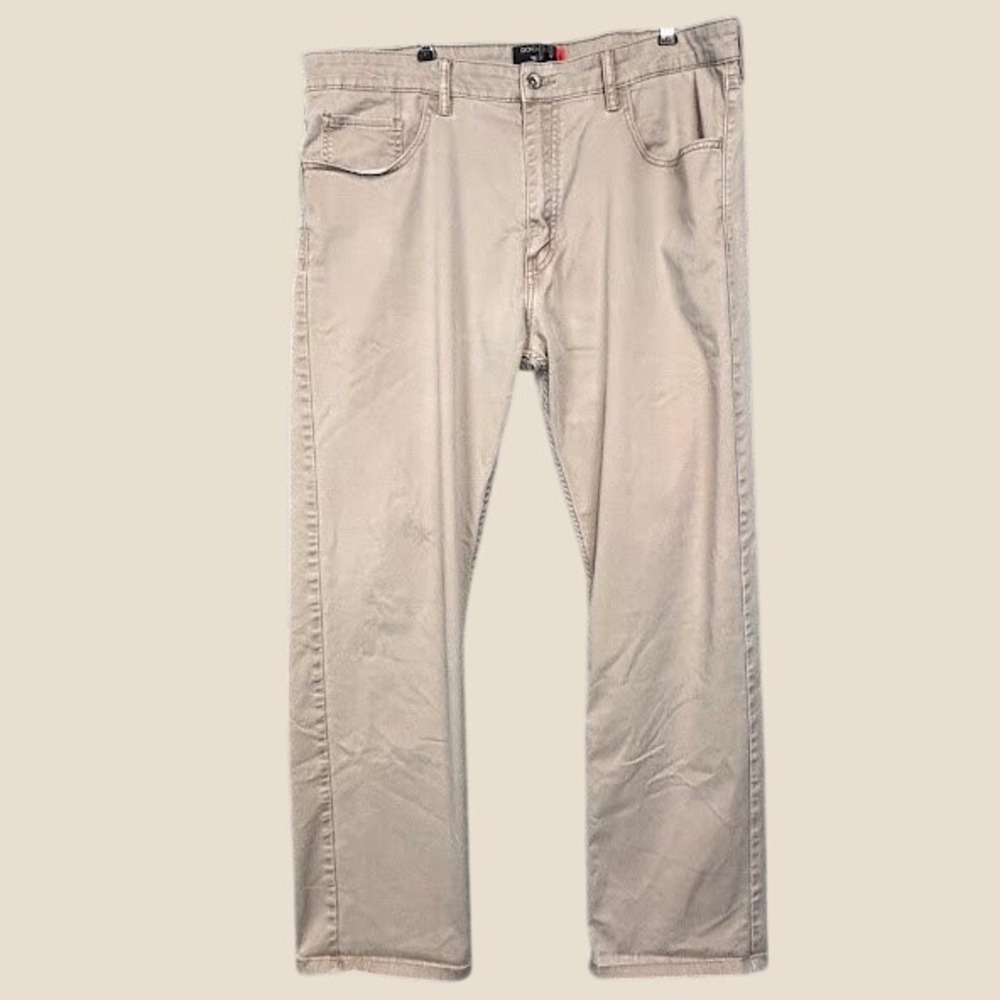 Dockers Mens All Seasons Tech Straight Leg Khaki Pants Tan 38x32 5-Pocket Chinos